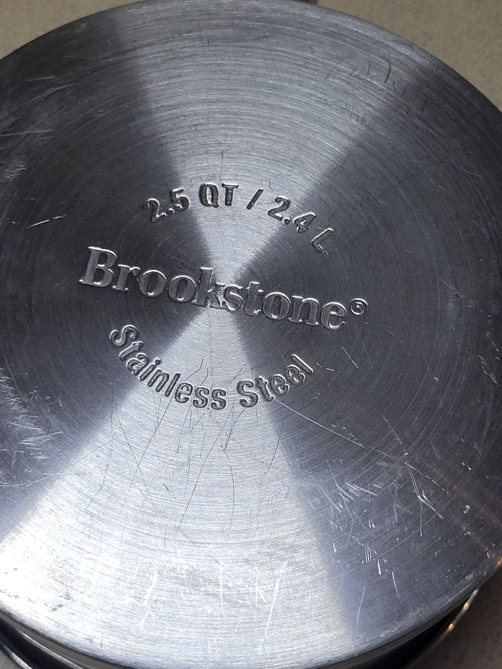 Brookstone Stainless Steel Saucepan with Glass Lid - Silver